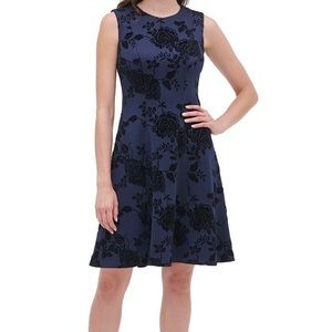 Tommy Hilfiger Scuba Suede Floral Print Dress